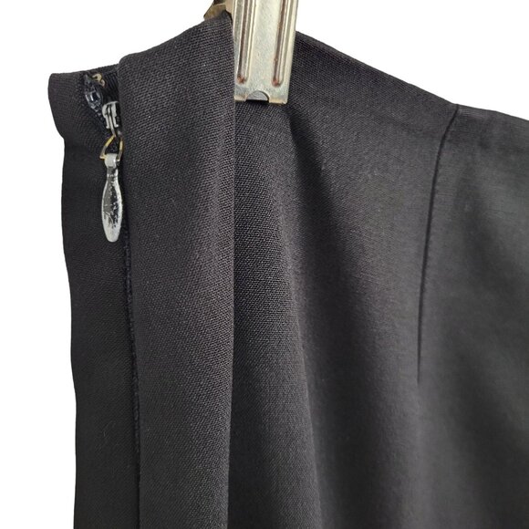 Ralph Lauren Womens Black Label Sz 12 Pants Career Flat Front Side Zip Wide Leg - Picture 10 of 10